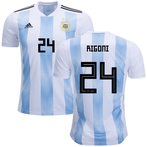 Argentina #24 Rigoni Home Soccer Country Jersey
